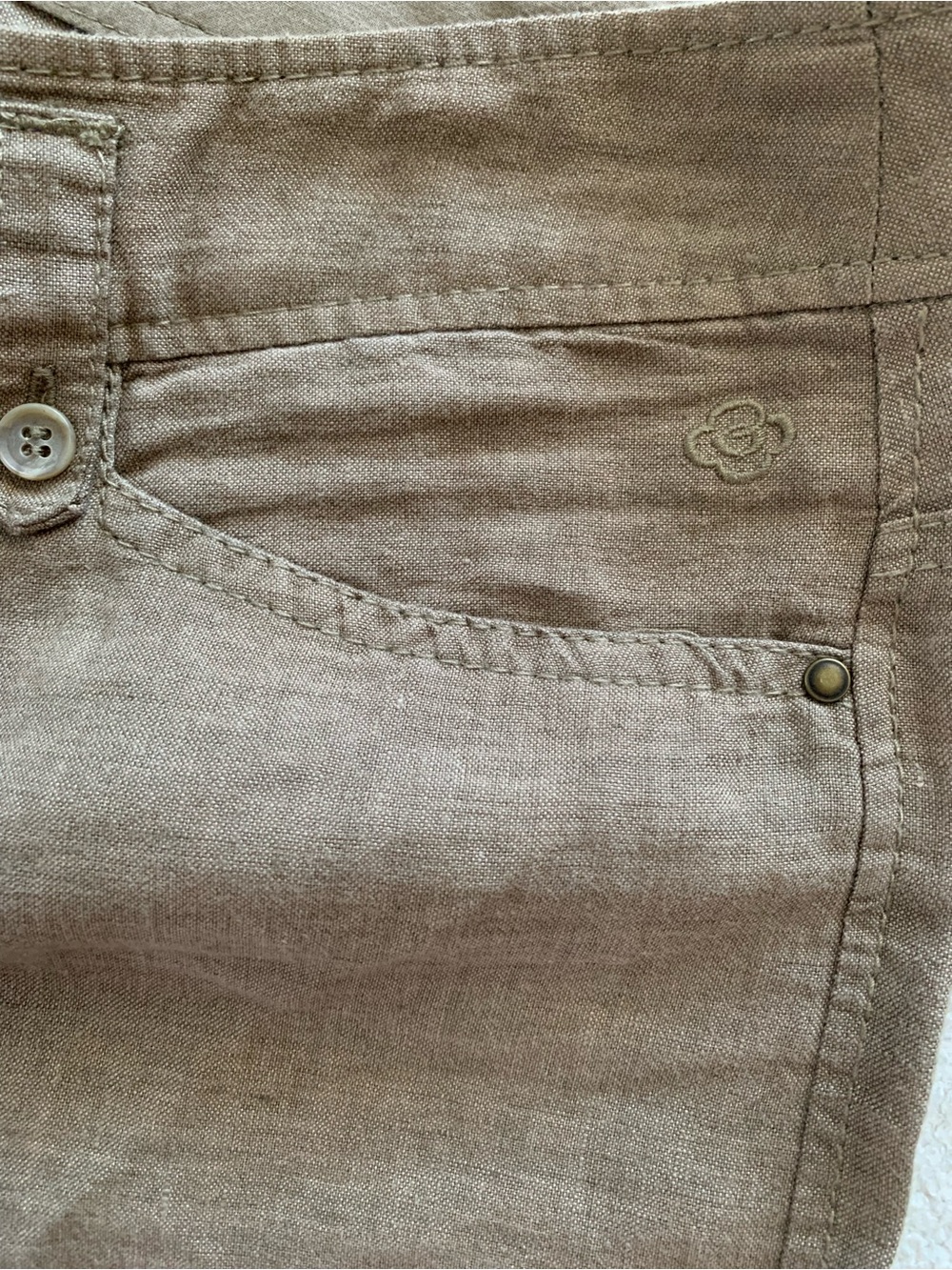 Women’s Linen-Blend Pants in Taupe